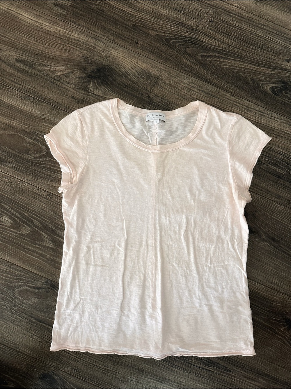 Michael Stars Pale Pink Short Sleeve Crewneck Tee